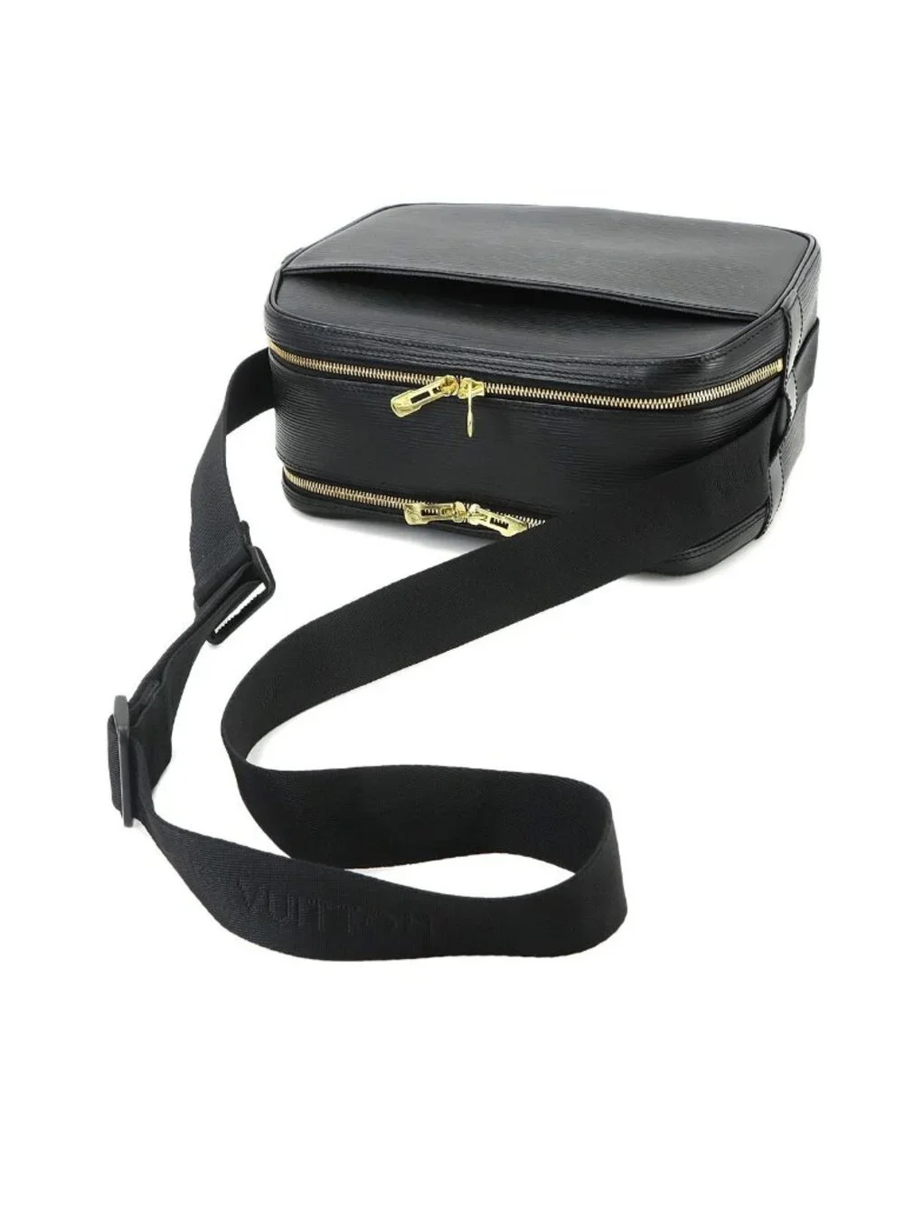 Louis Vuitton Epi Reporter Personal Shoulder Bag Leather Noir Gold